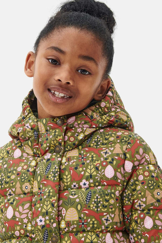 Girls Bracken Printed Quilted Jacket
