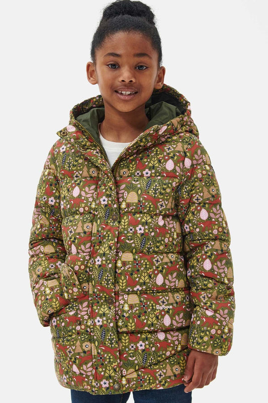 Girls Bracken Printed Quilted Jacket