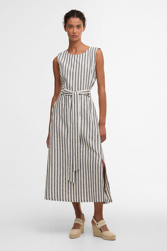 Inez Striped Midi Dress