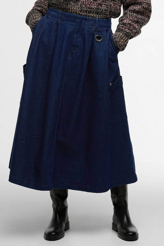 Saima Denim Midi Skirt