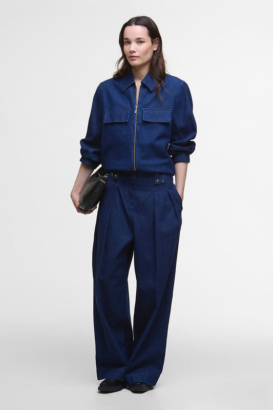 Arla Denim Wide-Leg Trousers
