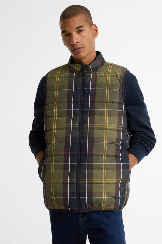 Reversible Tartan Puffer Gilet